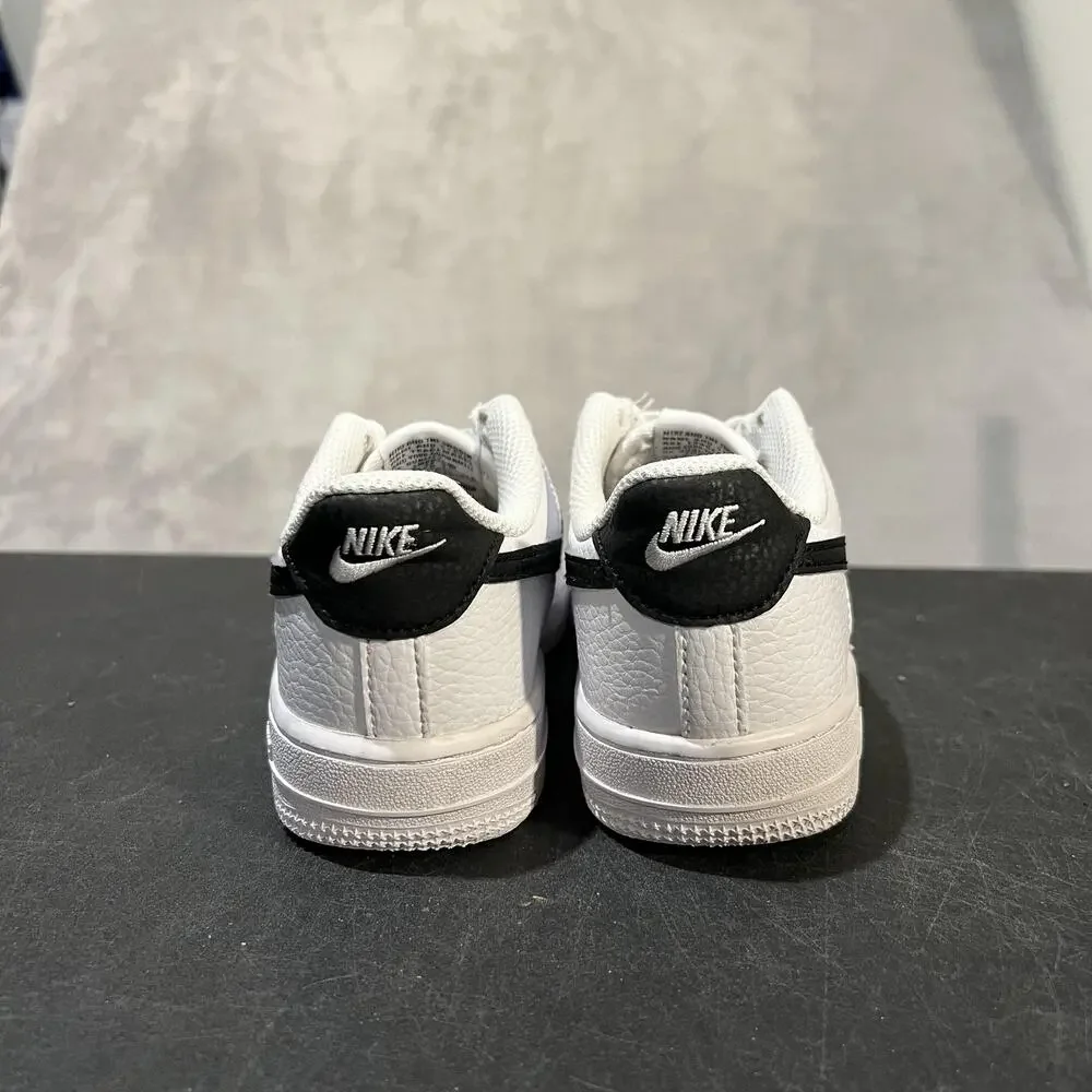 Nike Air Force 1 LE Shoes Youth Kids White Black Low Leather Sneakers CZ1685-100